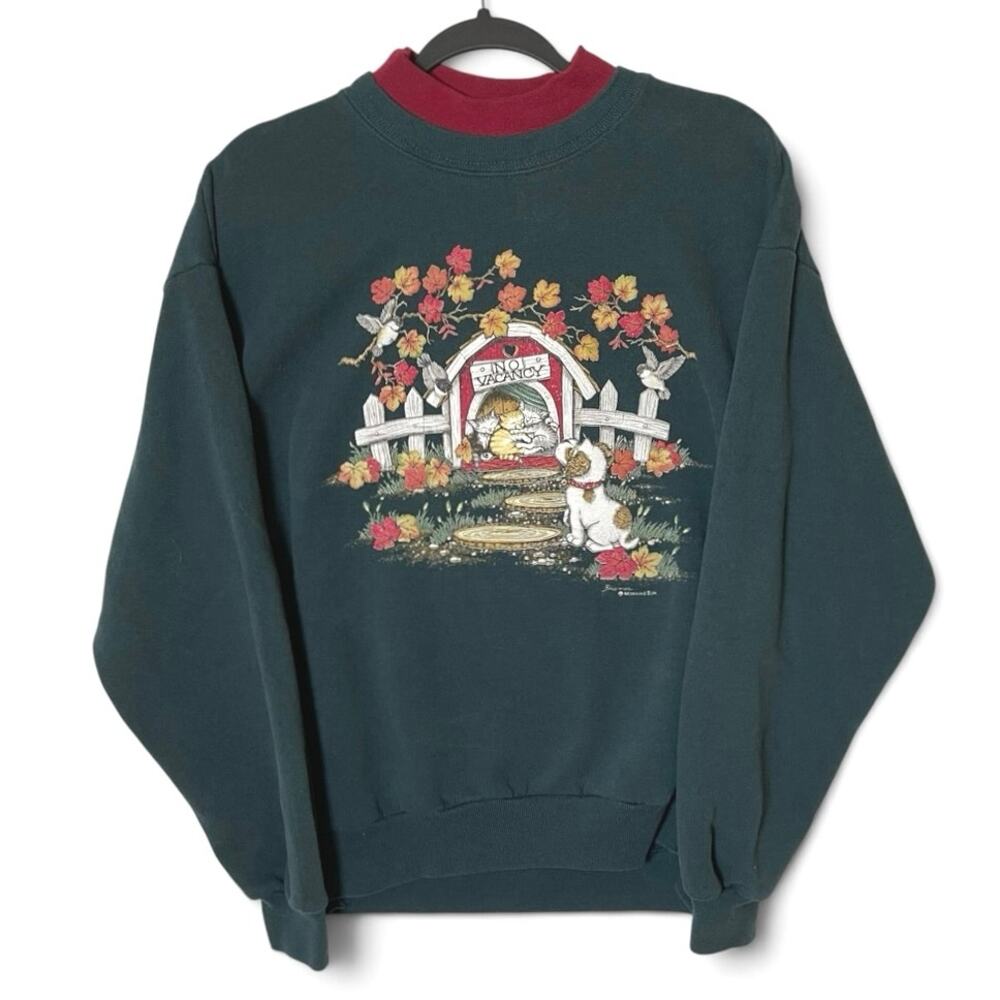 VTG 90s Morning Sun Sleeping Cats
No Vacancy Double Collar Sweatshirt Large